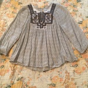 Lucky Brand Embroidered Blouse